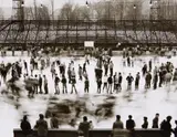 Prinzregentenstadion München (Prinzregent's Stadium, Munich) by Peter Keetman, 1958, Ferrotyped gelatin silver print on Agfa paper, printed 1980s, sold May 2014