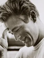 James Dean on the set of "Rebel without a cause" by Sid Avery, 1955, Gelatin silver print, printed later, sold May 2014