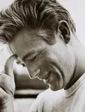 Sid Avery, James Dean on the set of "Rebel without a cause", 1955, Gelatin silver print, printed later