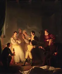 Petrus van Schendel, The Accusation, Oil on panel