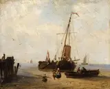 Petrus Paulus Schiedges, Seascape, Oil on panel