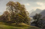 Paul Weber, Wooded Landscape, Oil on canvas