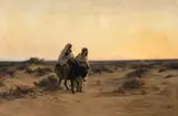 Eugène Girardet, The Flight into Egypt, Oil on canvas