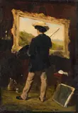 Attilio Simonetti, The Artist in his Studio, Oil on canvas
