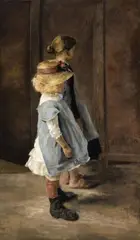 Fritz von Uhde, Study of two children, Oil on canvas (edges relined)