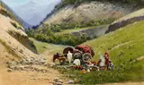 A Turkmen Family in Repose by Richard Karlovich Zommer, Oil on canvas, sold May 2014