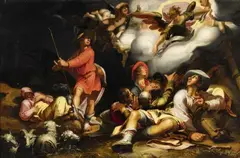 Abraham Bloemaert, The Annunciation to the Shepherds, circa 1600, Oil on canvas (relined)