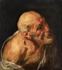 Jacob Jordaens, Study of an Old Man, Oil on canvas