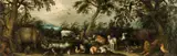 attributed to Jacob Savery Ii, Orpheus among the Animals, Oil on canvas (relined)