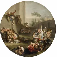 Simon de Vos, Massacre of the Innocents, Oil on copper