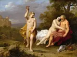 Cornelis van Poelenburgh, Lot and his Daughters, Oil on copper
