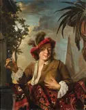 Ary de Voys, Young Man with a Glass of Wine, Oil on canvas