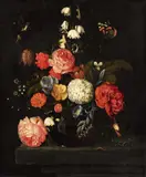 David III de Heem, Flower Still Life, Oil on panel