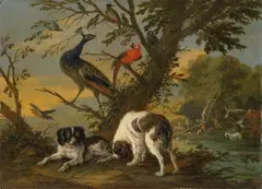 Adriaen de Gryeff, Landscape with Original Sin, Oil on panel