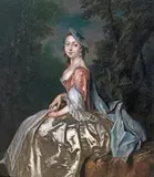 George van der Mijn, Portrait of a Young Lady in a Silk Dress, Oil on canvas (relined)
