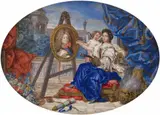 Joseph Werner, Allegory of the Marriage of the Grand Dauphin Louis of France and Princess Maria Anna of Bavaria, Gouache on vellum, mounted on wood
