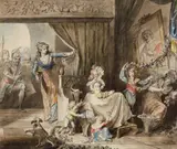 Johann Heinrich Ramberg, The Rival, Watercolour