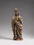 A Lower Rhenish figure of Pope Gregory, circa 1480/1490 by Lower Rhine Region circa 1480 & 1490, Oak, carved in the round. Minor remains of former polychromy. A standing full-length depiction of the saint dressed in p, sold May 2014