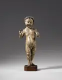 A probably Bavarian or Tyrolean figure of the Child blessing, early 16th century by Probably Bavaria or Tyrol early 16th century, Wood, carved in the round. The polychromy presumably 19th century. Although the sculpture is conceived for a frontal vie, sold May 2014