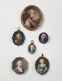 A. Basire, A French portrait of a gentleman., Gouache on ivory in a gilt metal frame. Signed and dated to the left "A. Basire 1803" H