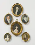 J. Desvernois, A portrait of a young gentleman attributed to J. Deversnois, Gouache on ivory in an 18 ct gold capsule frame. H incl. frame