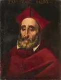 Portrait of Cardinal Cesare Baroni by Italian School of the 17th century, Oil on canvas (relined), sold Mar 2014