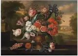 Jacob van Huysum, Flower Still Life, Oil on canvas (relined)