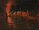 Burning City by Netherlandish School of the 17th century, Oil on canvas, sold Mar 2014