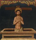 Christ as Man of Sorrows by Probably Spanish School of the late 15th century, Oil on panel, sold Mar 2014