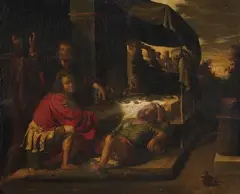 Michael Sweerts circle of, Noah's Drunkenness, Oil on canvas (relined)