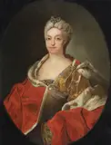 Portrait of the Electoress Maria Amalia of Bavaria by circle of Joseph Vivien, Oil on canvas (relined), sold Mar 2014