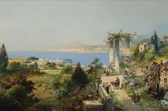 Robert Alott, By the Gulf of Naples, Oil on canvas
