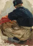 Hans von Bartels, Study of a Crouching Man