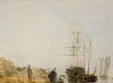 Théodore Gudin, Sailing Ships by a Jetty