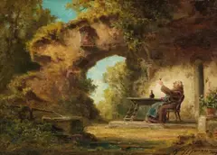 Willy Moralt, The Wine Tasting, Oil on panel