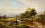 Walter J. Watson, On the Mackno, North Wales, Oil on canvas