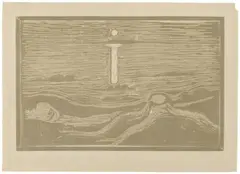 Edvard Munch, The Stump, 1897, Colour woodcut