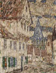 Christian Rohlfs, Straße in Soest mit Patroklusturm, 1907, Oil