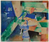 Das Schaufenster by Heinrich Campendonk, 1919, Watercolour and gouache over preparatory pencil drawing 33.5/, offered Nov 2013