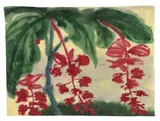 Hängende rote Blütendolden by Emil Nolde, c. 1925, Watercolour 34.3/35 x 46.8/, offered Nov 2013