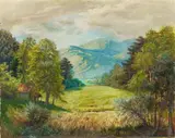 Otto Dix, Landschaft bei Zimmerbach mit Bruderkapelle (Munstertal)