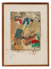 M 2 x 13 By by Kurt Schwitters, 1947, Oil and paper collage, offered Nov 2013