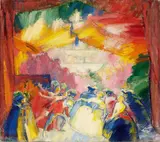 Vaszary János, Pompadour, c. 1926/27, Oil