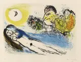 Marc Chagall, Bonjour sur Paris, 1952, Colour lithograph