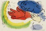 Marc Chagall, L'Ecuyère, 1956, Colour lithograph on wove paper with watermark "RIVES"