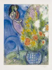 Les Coquelicots by Marc Chagall, 1949, Colour lithograph, offered Nov 2013
