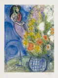 Marc Chagall, Les Coquelicots, 1949, Colour lithograph