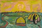 Friedrich Karl Gotsch, Untergehende Sonne in Westmarken