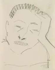 Aufgestützter Kopf by Erich Heckel, c. 1910, Pencil drawing, offered Nov 2013