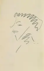 Kopf im Profil by Erich Heckel, c. 1910, Pencil drawing, offered Nov 2013